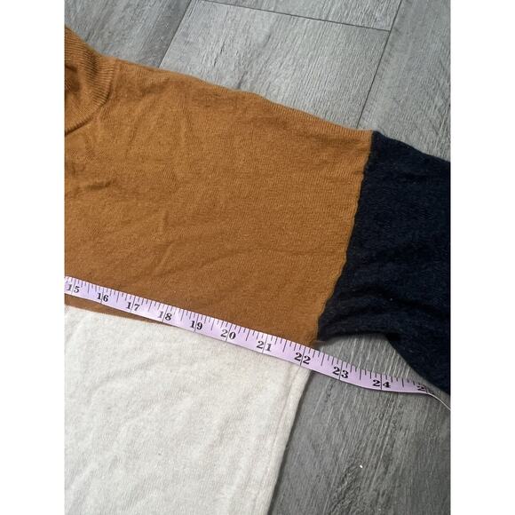 Madewell Colorblock Ashbury Mockneck Sweater Wool Alpaca Size M - Picture 4 of 6